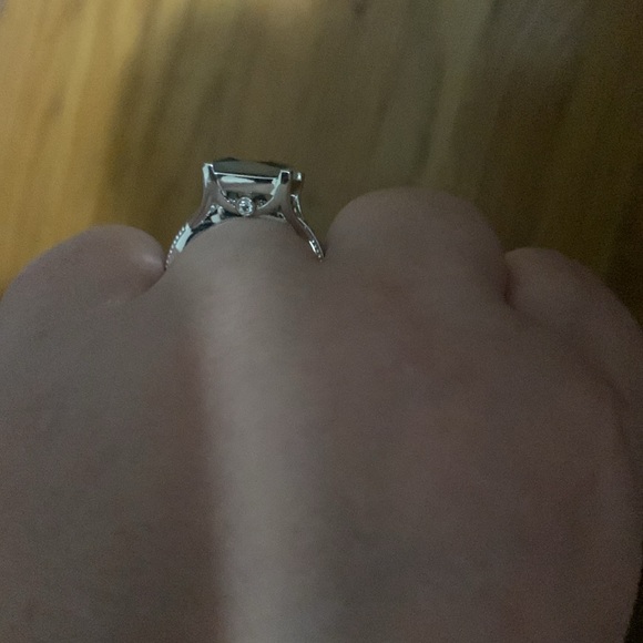 Korite Ammolite Ring- Raye Sterling Silver Topaz Ring - Picture 5 of 7